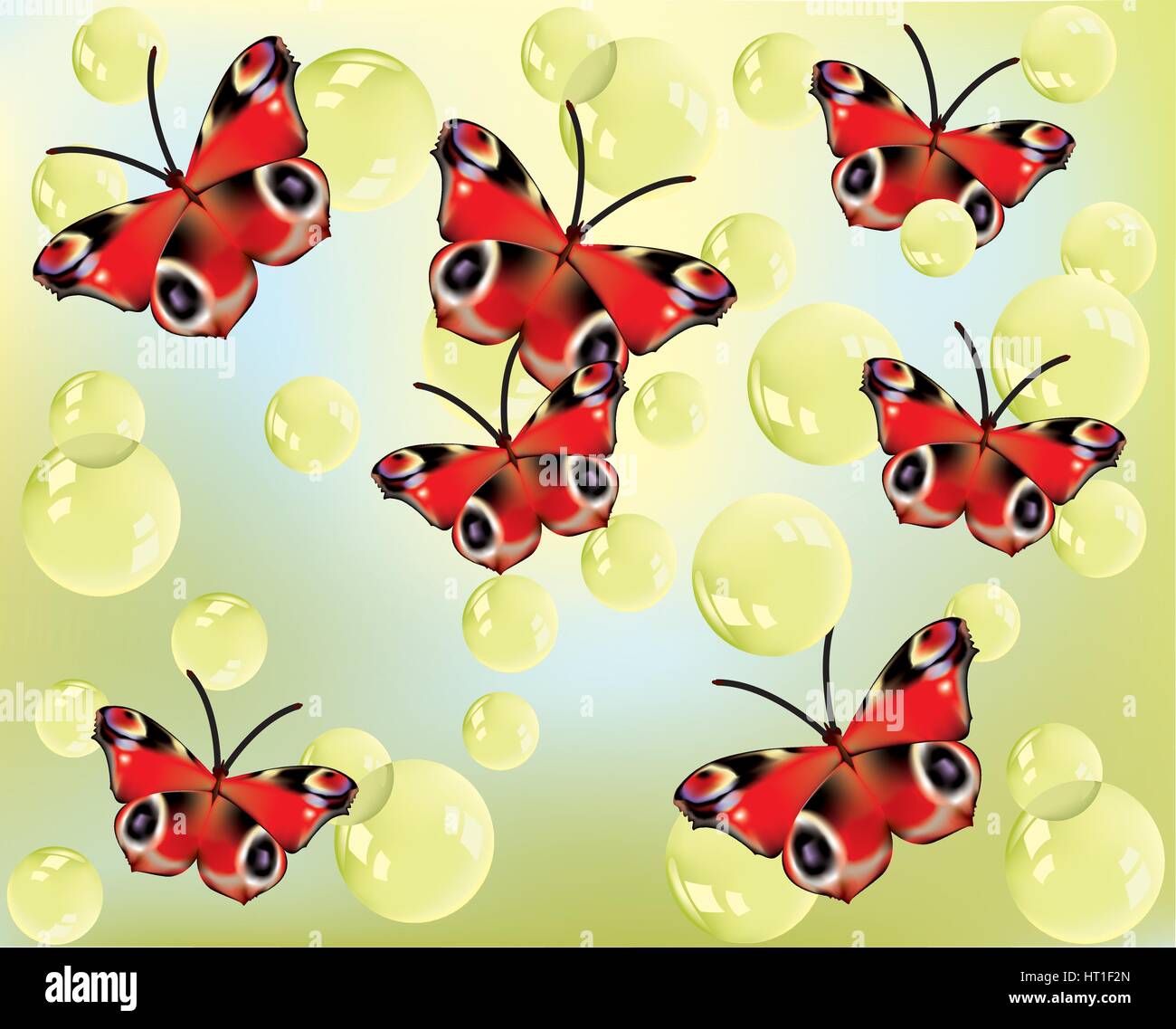 Beaux Papillons Rouges Image Vectorielle Stock Alamy
