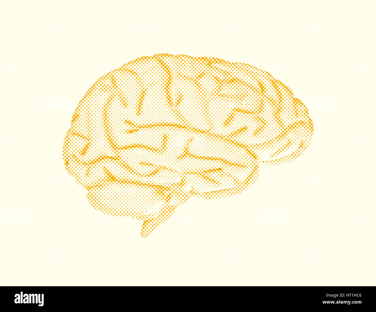 Cerveau humain abstract illustration Banque D'Images