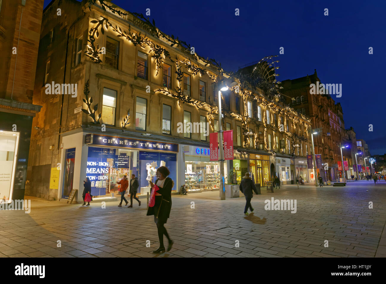Glasgow Buchanan Street Princes square shopping Banque D'Images
