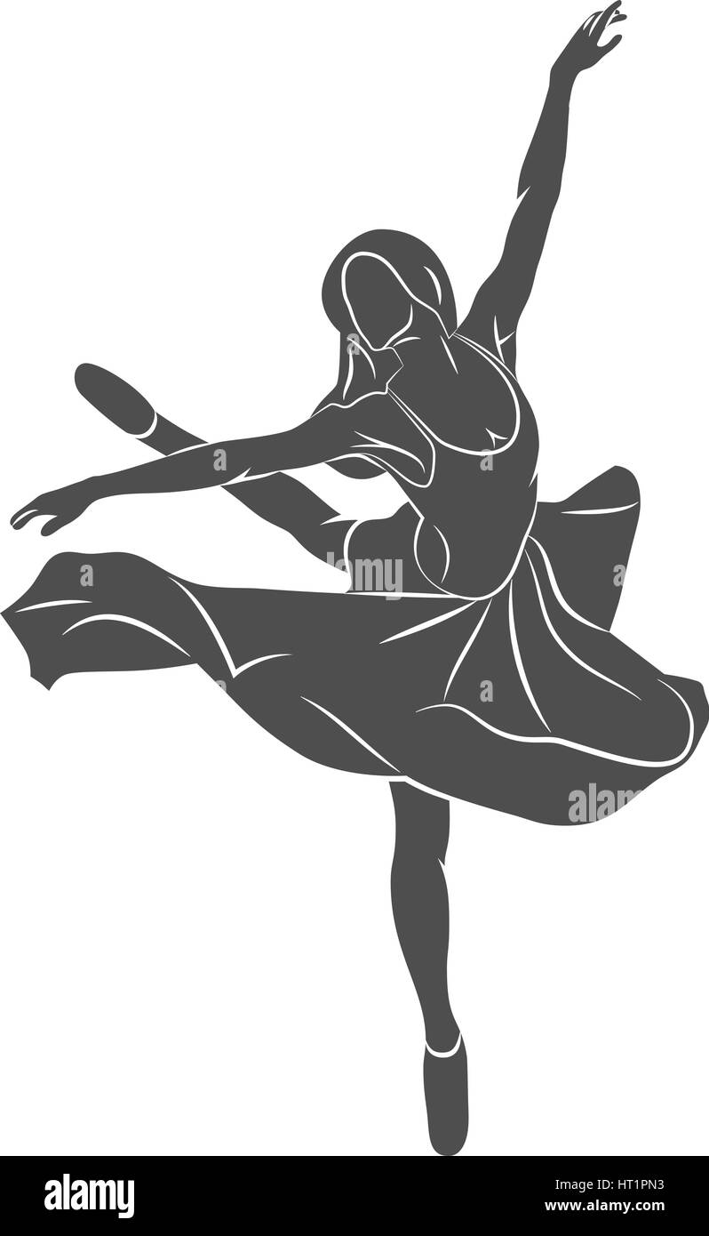 Danseuse Ballerin Abstract Illustration de Vecteur