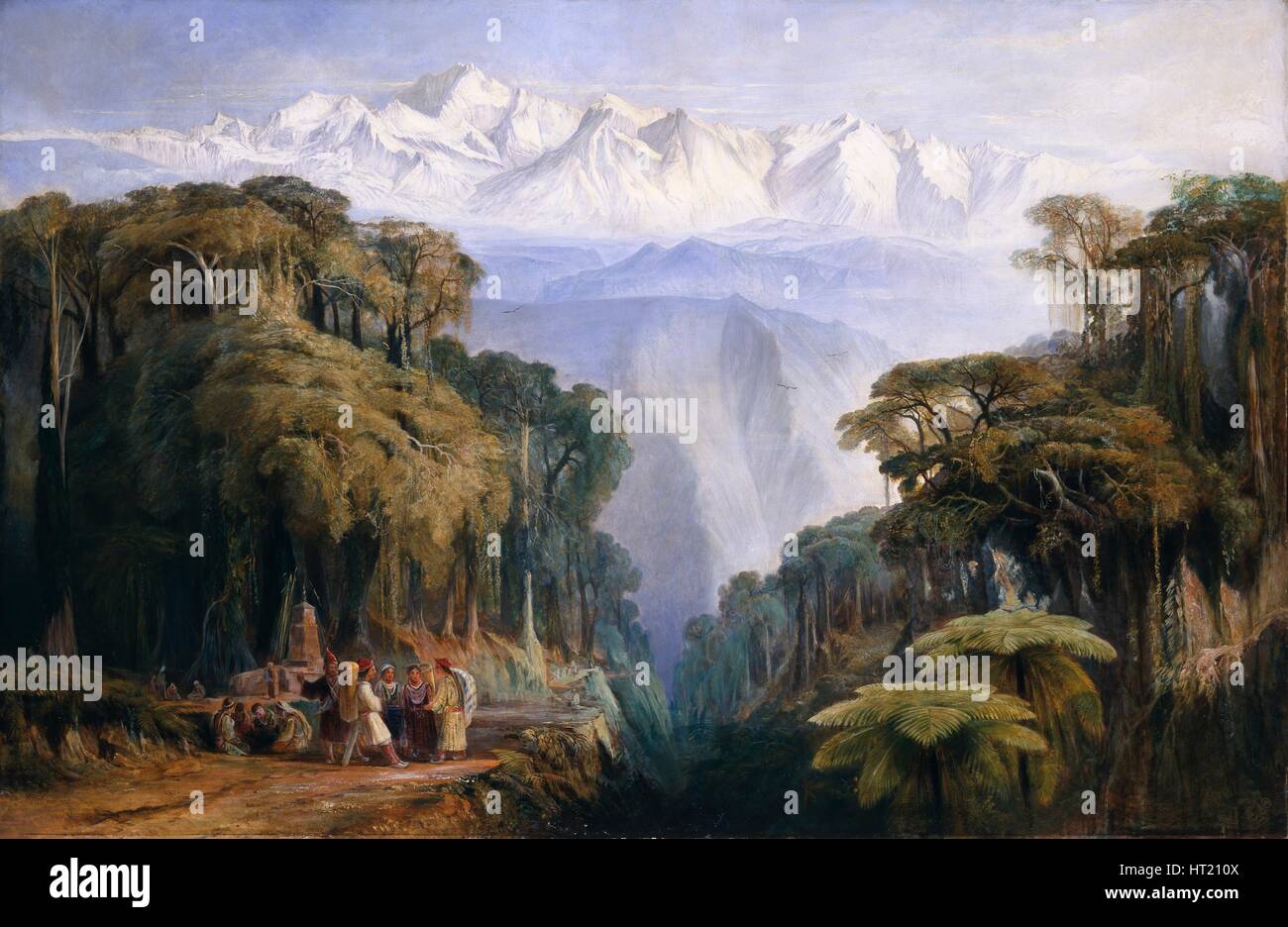 'Kinchinjunga de Darjeeling", 1877. Artiste : Edward Lear. Banque D'Images