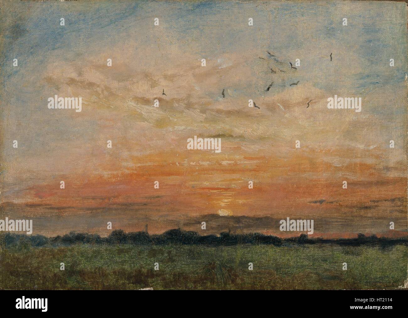 'Sunset', 1796-1837. Artiste : John Constable. Banque D'Images