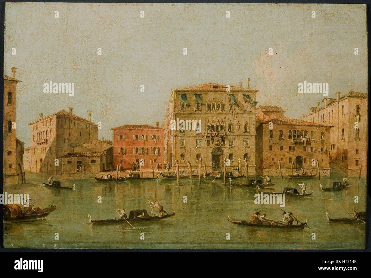 'Vue sur le Palazzo Loredan dell'Ambasciatore sur le Grand Canal, Venise, 1775-85". Artiste : Francesco Guardi. Banque D'Images