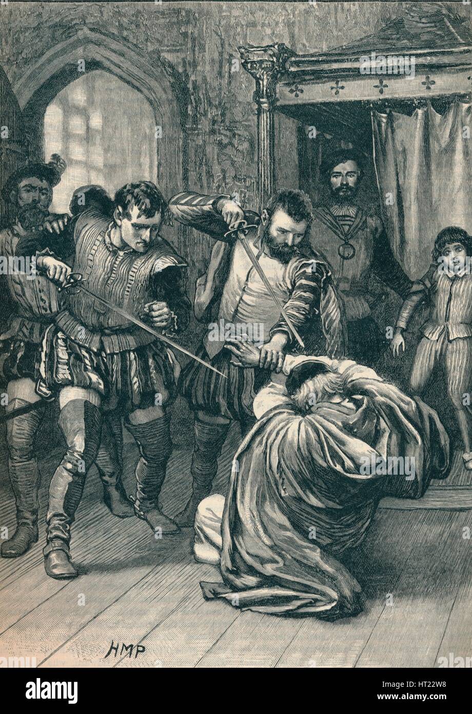 L'assassinat du Cardinal Beaton, 1546 (1905). Artiste : Inconnu. Banque D'Images