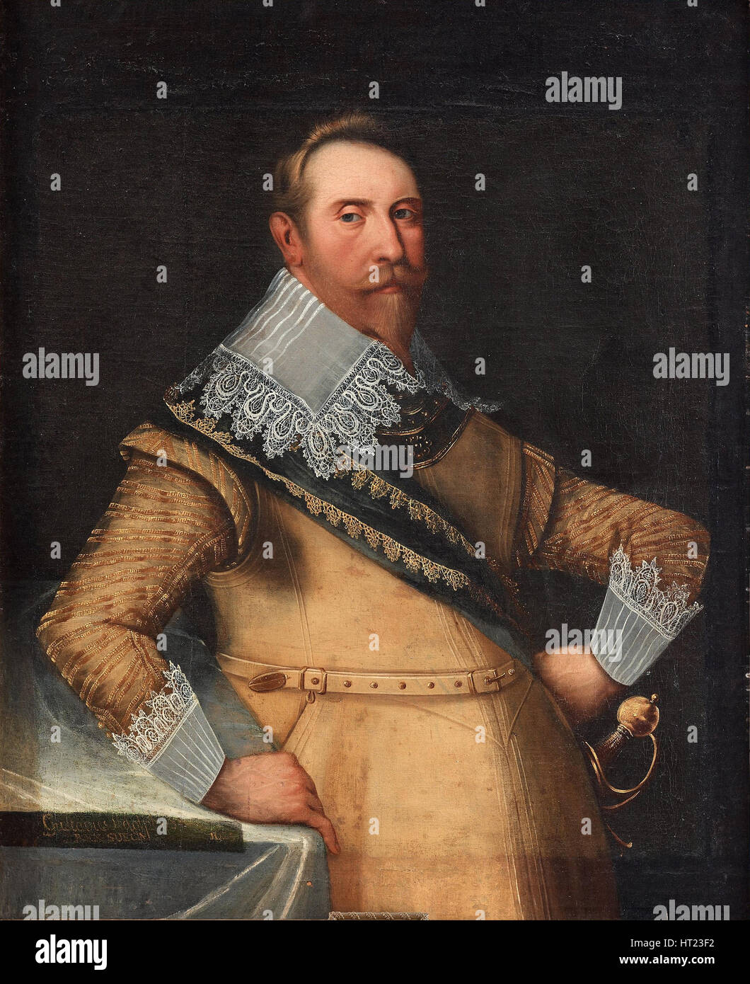 Gustave II Adolphe de Suède, 1625. Artiste : Arendtz, Cornelius (1590-1655) Banque D'Images