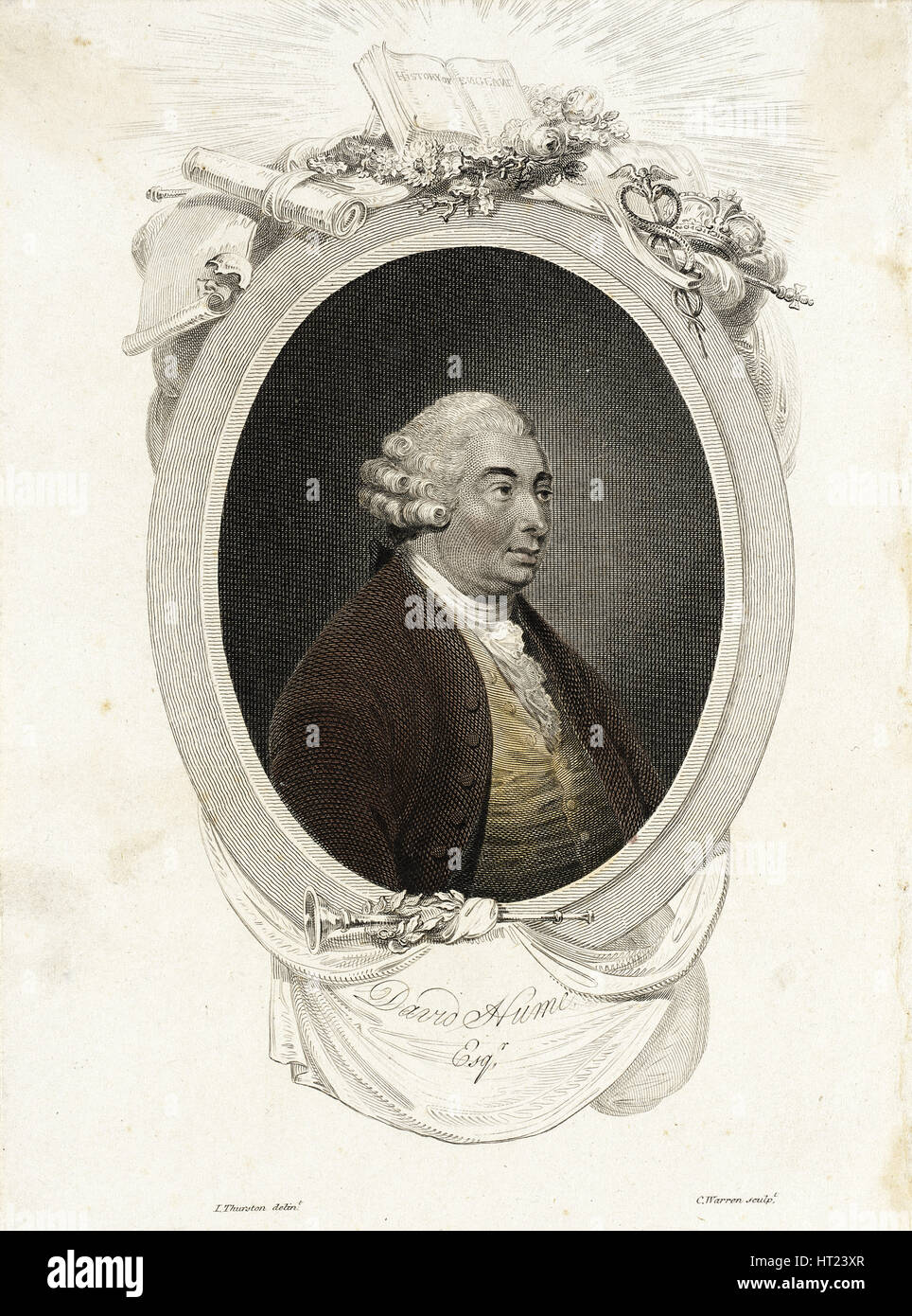 Portrait de David Hume (1711-1776), 1804. Artiste : Warren, Charles Turner (1762-1823) Banque D'Images