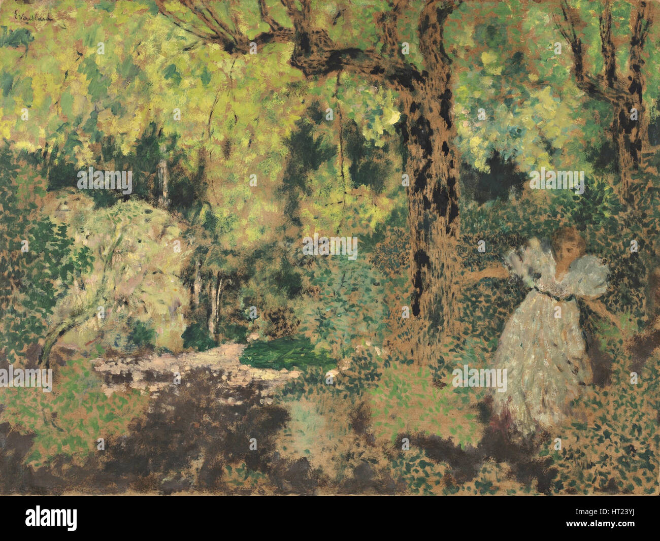 Misia dans les bois, 1897-1899. Artiste : Vuillard, Édouard (1868-1940) Banque D'Images