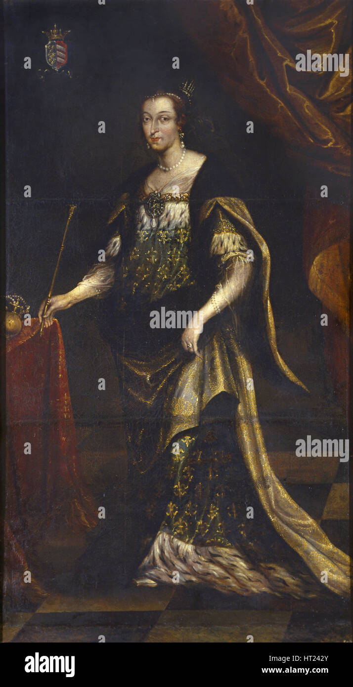 Reine Jadwiga de Pologne, ca 1676. Artiste : Trycjusz Tretko Tricius (ou), Jan (ca 1620-1692) Banque D'Images