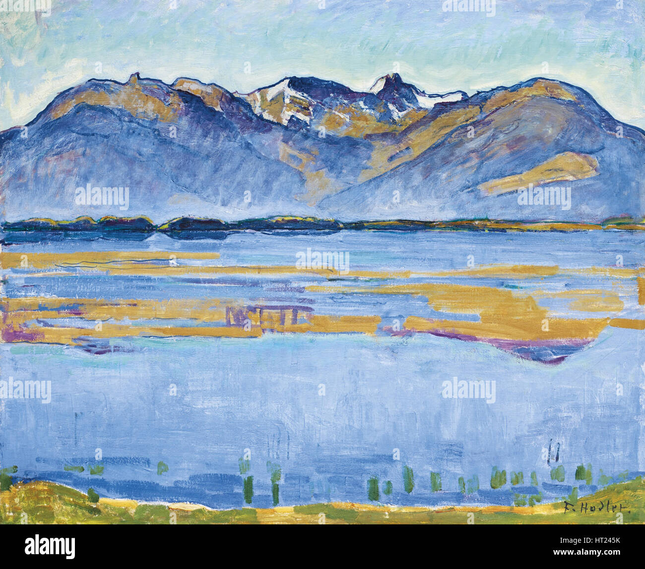 Montana paysage avec becs de Bosson et Vallon de Réchy, 1915. Artiste : Hodler, Ferdinand (1853-1918) Banque D'Images