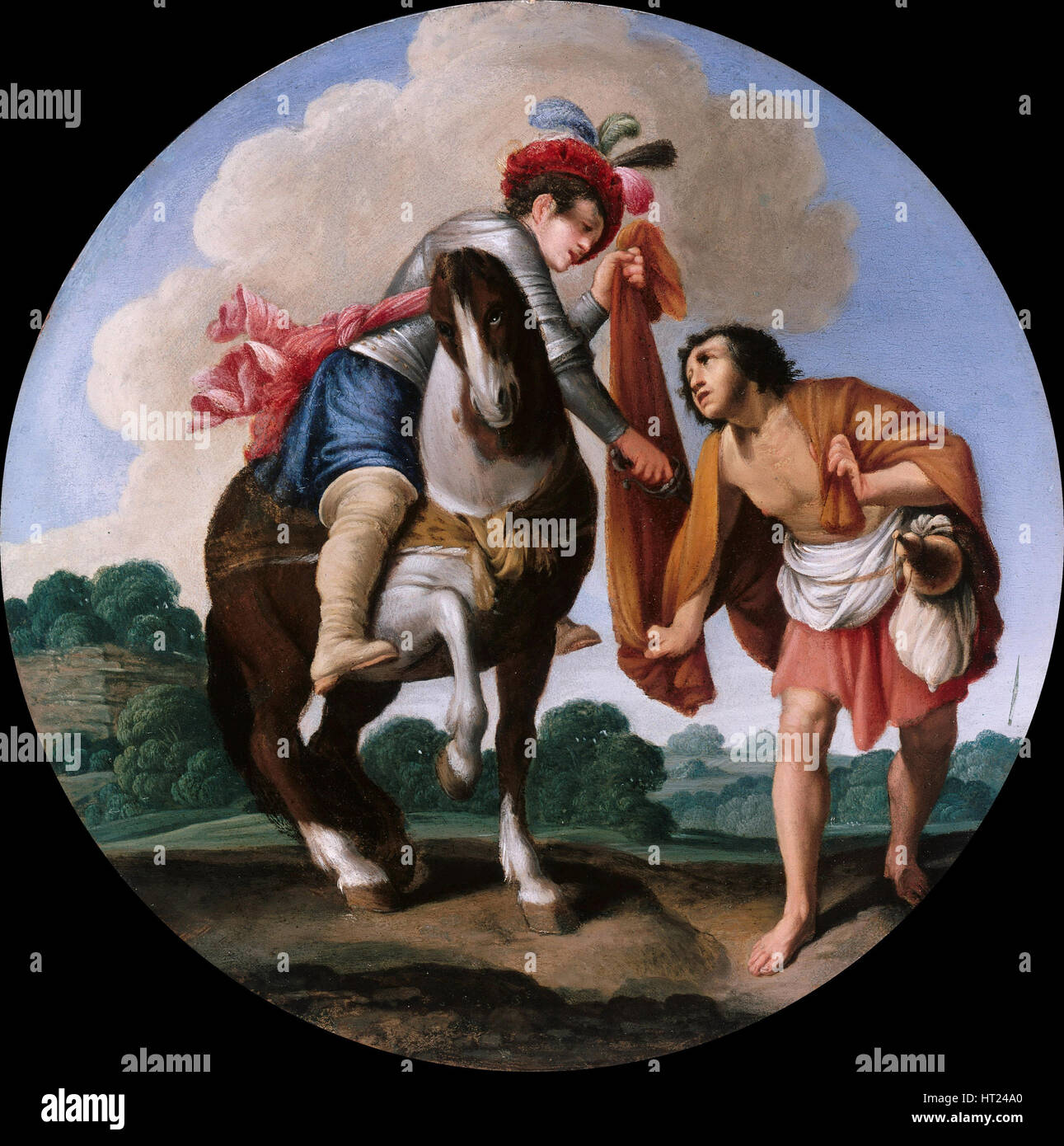 Saint Martin et d'un mendiant, ch. 1608-1610. Artiste : Carlo Saraceni, (1579-1620) Banque D'Images