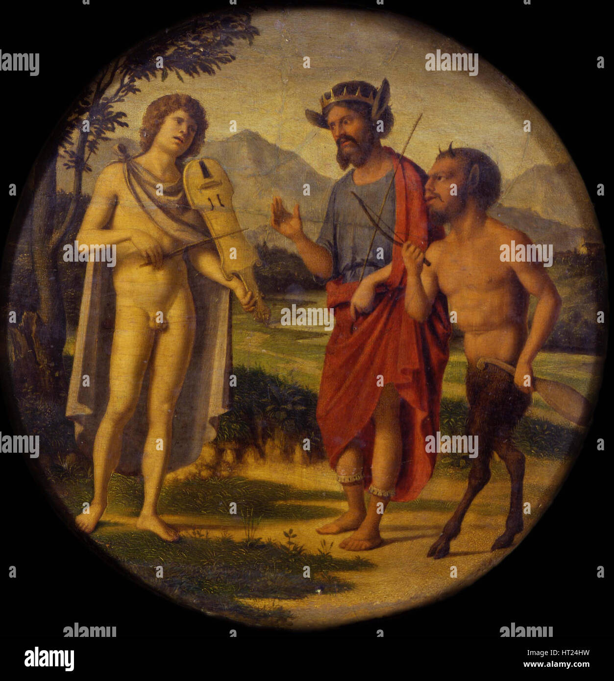 Le jugement de Midas, 1505-1508. Artiste : Cima da Conegliano, Giovanni Battista (ca. 1459-1517) Banque D'Images