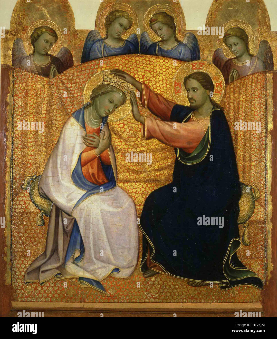Le couronnement de la Vierge, ca 1404. Artiste : Starnina, Gherardo (ch. 1364-1413) Banque D'Images