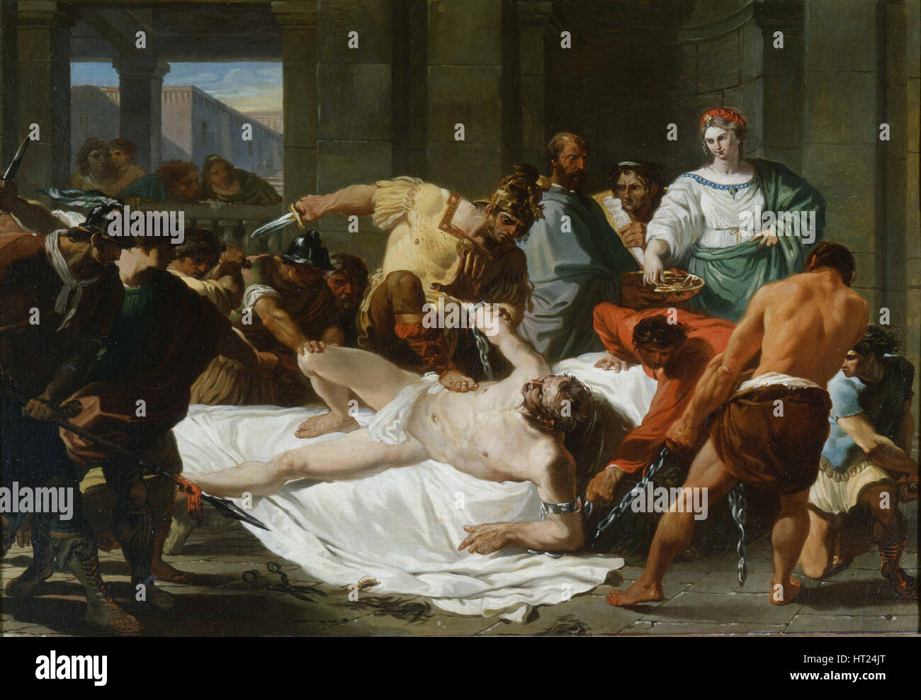 La trahison de Dalila et Samson de prison par les Philistins, 1784. Artiste : Giani, Felice (1758-1823) Banque D'Images