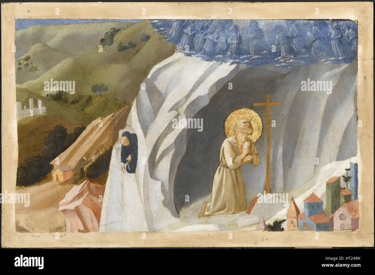 Saint Benoît tenté dans le désert, 1430. Artiste : Angelico, Fra Giovanni da Fiesole, (ca. 1400-1455) Banque D'Images