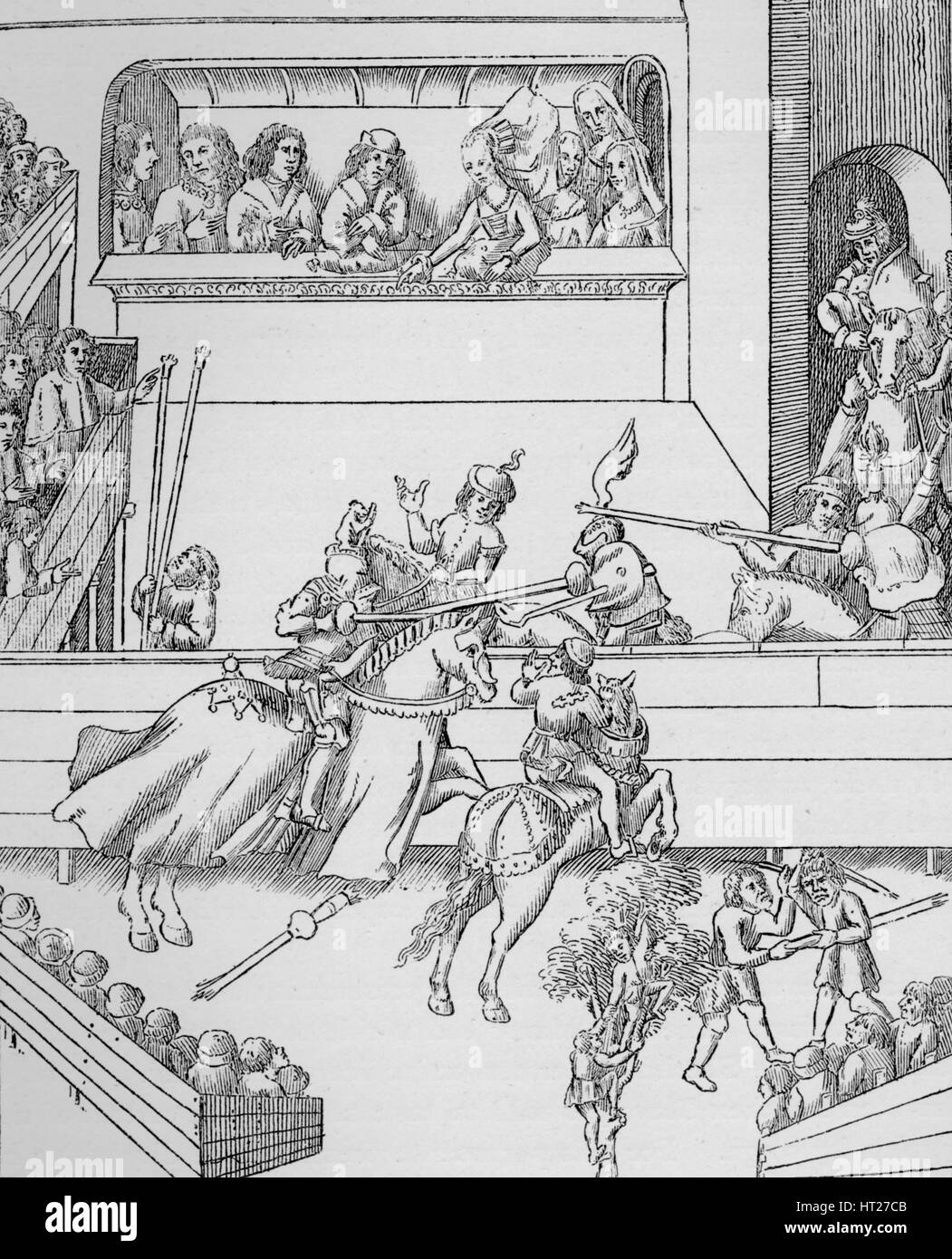 Tournoi du comte de Warwick, 16e siècle (1906). Artiste : Inconnu. Banque D'Images