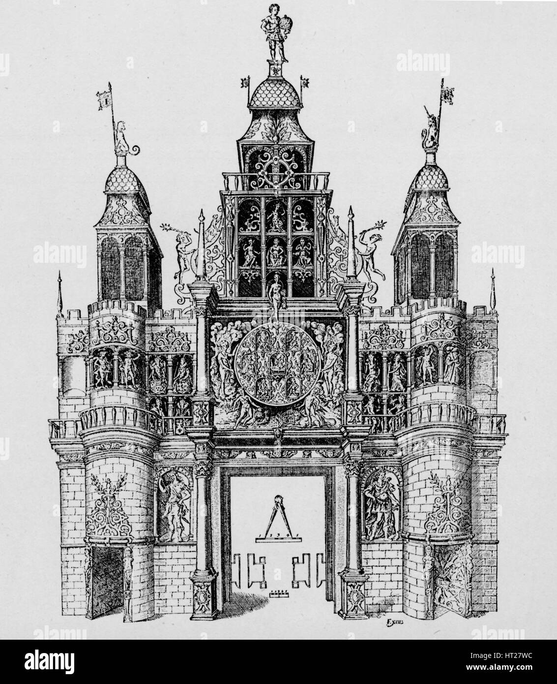 Arc de Triomphe érigé à l'époque du couronnement du roi James I, 1604 (1903). Artiste : Inconnu. Banque D'Images
