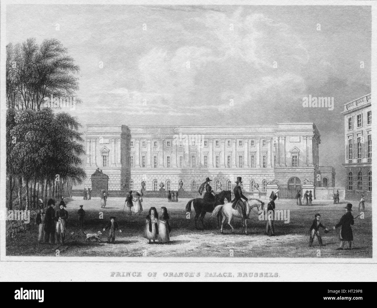 "Prince d'Orange, le Palais de Bruxelles", 1850. Artiste : Shury & Fils. Banque D'Images