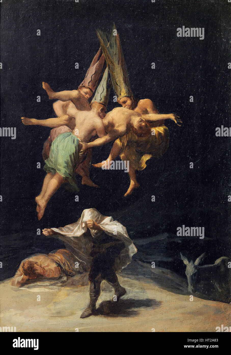 Les sorcières en vol (Vuelo de Brujas), 1797-1798. Artiste : Goya, Francisco de (1746-1828) Banque D'Images
