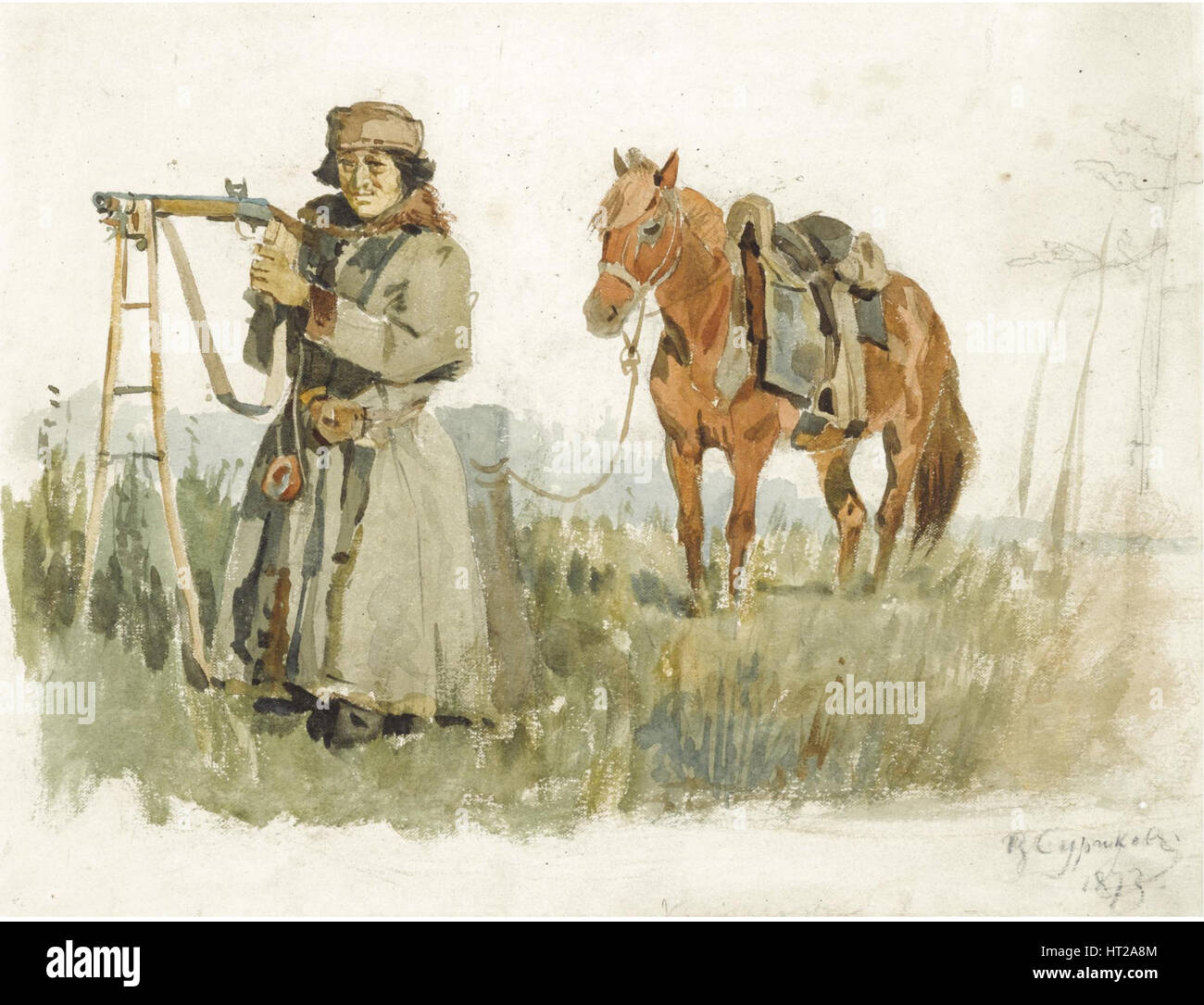 De tatar, Nizhniy Novgorod 1873. Artiste : Sourikov, Vasili Ivanovitch (1848-1916) Banque D'Images