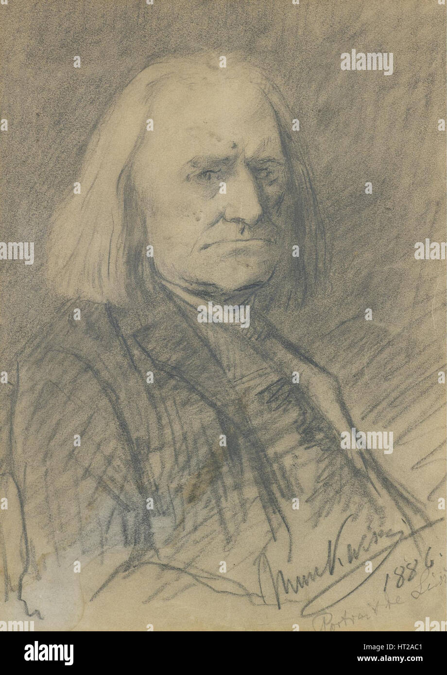Portrait de Franz Liszt (1811-1886), 1886. Artiste : Mihály Munkácsy, (1844-1900) Banque D'Images
