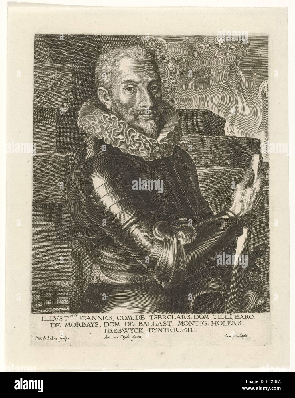 Portrait de Johann Tserclaes, comte de Tilly. Artiste : Jode, Pieter I, de (1570-1634) Banque D'Images