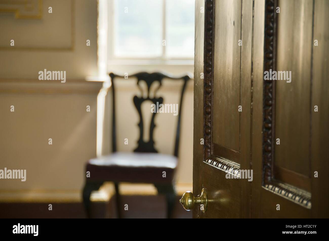 Détail de l'intérieur, Marble Hill House, Twickenham, Richmond, Londres, 2007. Historique : L'artiste photographe personnel de l'Angleterre. Banque D'Images