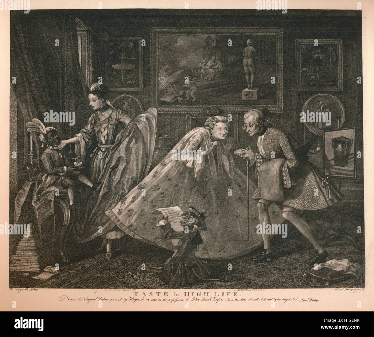 Le goût en haute la vie', 1798. Artiste : Samuel Phillips. Banque D'Images