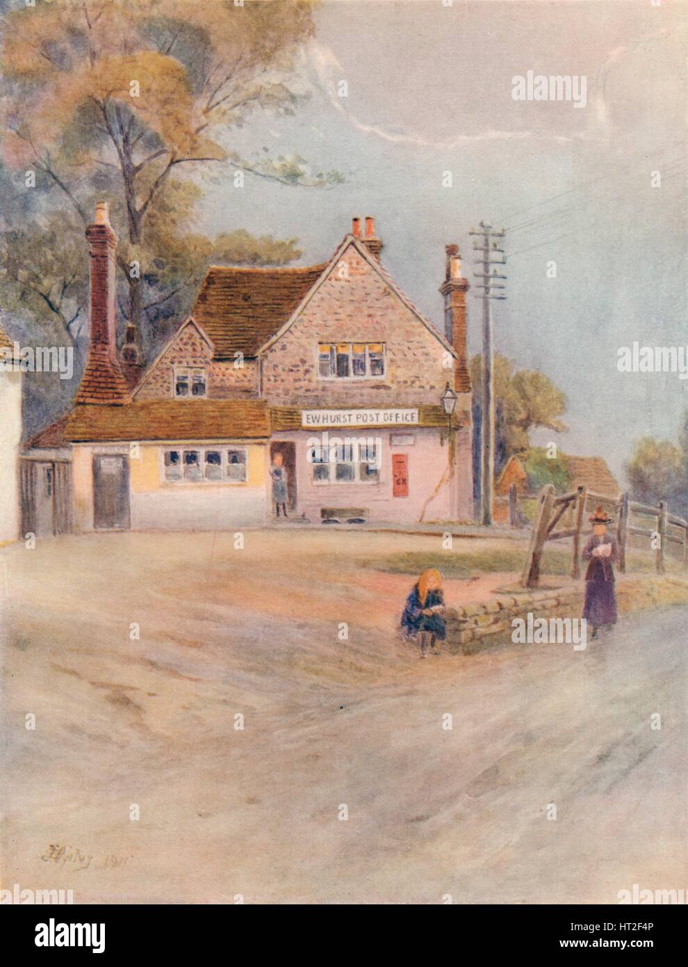 Ewehurst 'Post Office', 1911, (1914). Artiste : James S Ogilvy. Banque D'Images