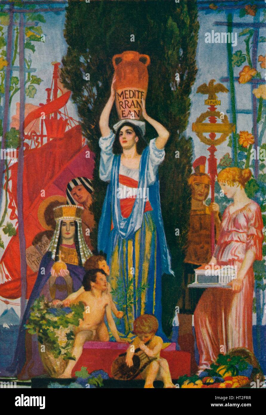 'Sketch des sept mers", c1922, (1923). Artiste : Robert Anning Bell. Banque D'Images