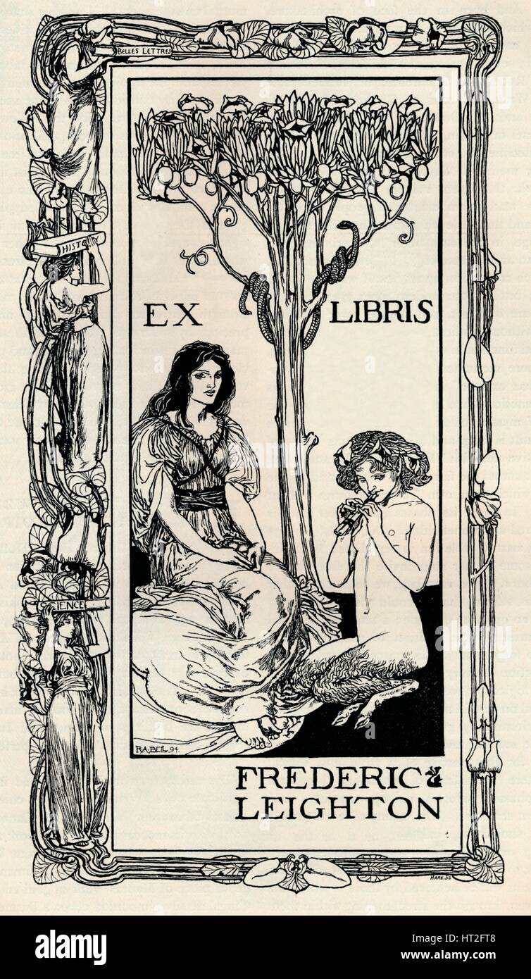 'Un', Ex-libris, 1894 (1894). Artiste : Robert Anning Bell. Banque D'Images