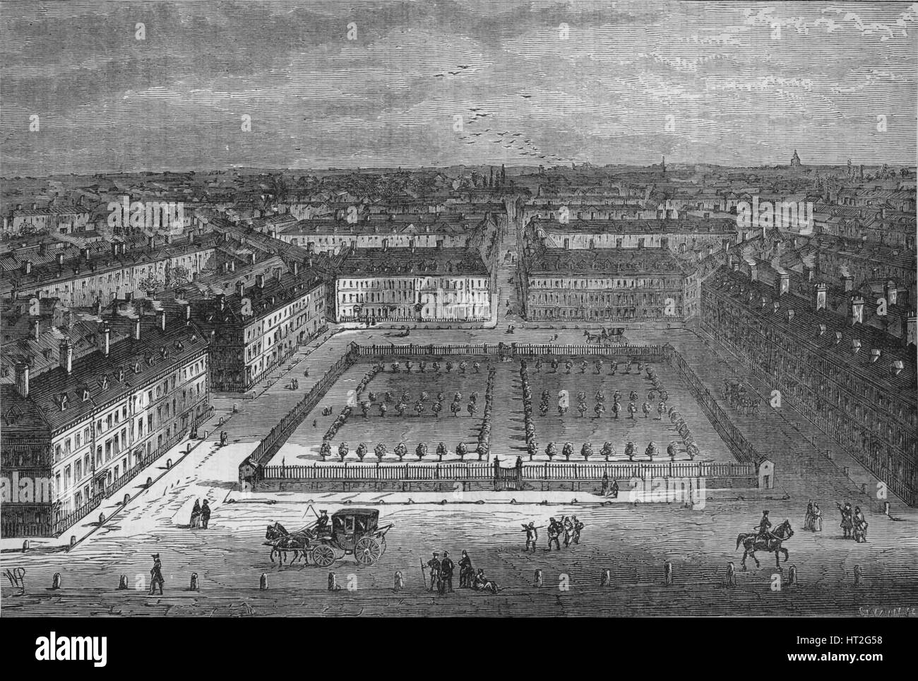 Red Lion Square, Londres, en 1800, 1878. Artiste : Inconnu. Banque D'Images