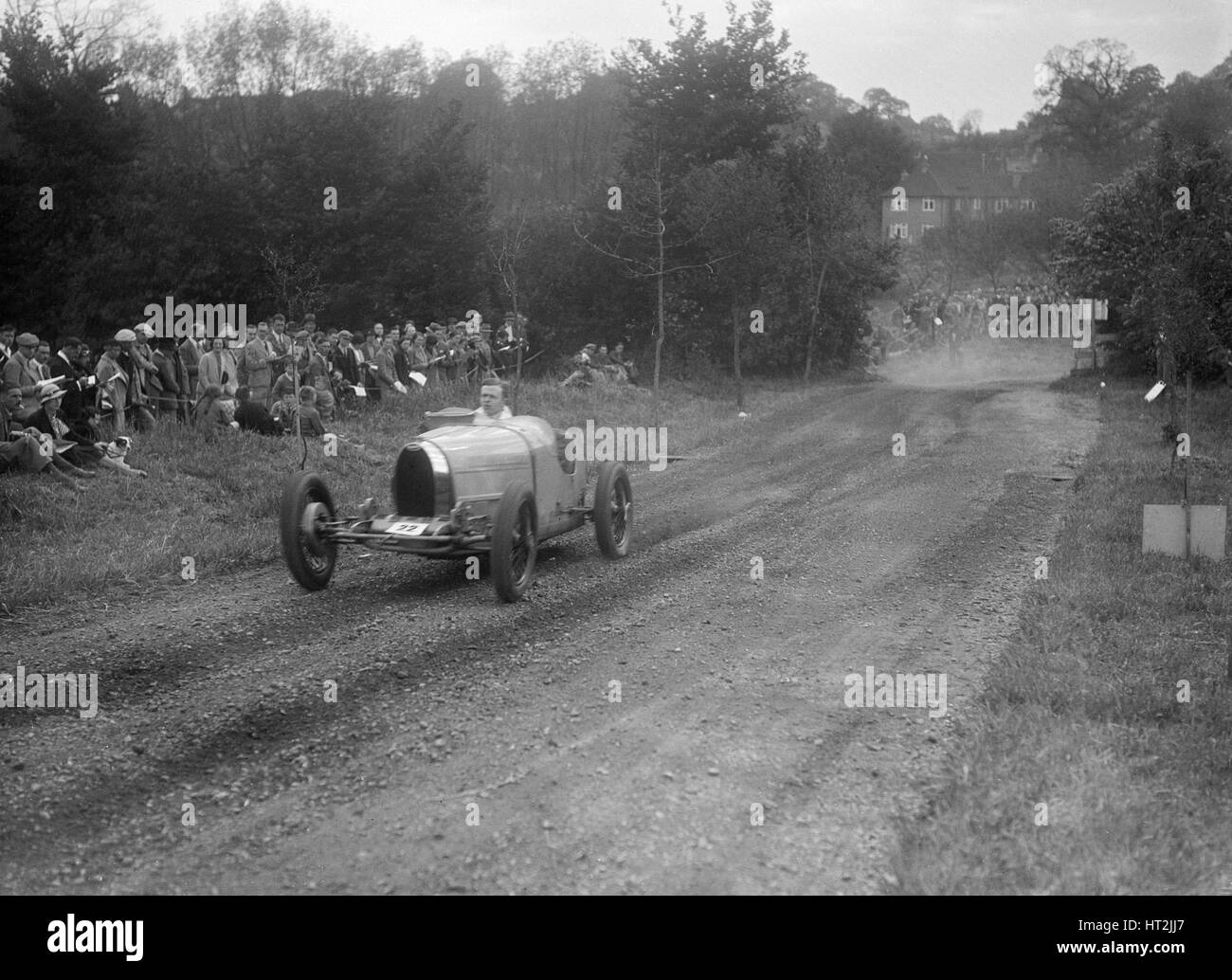 Bugatti Type 35, Bugatti Owners Club Hill Climb, Chalfont St Peter, dans le Buckinghamshire, 1935. Artiste : Bill Brunell. Banque D'Images