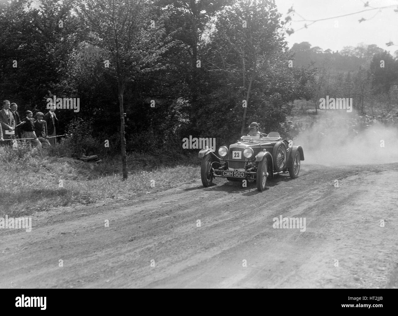 Frazer-Nash TT, Bugatti Owners Club Hill Climb, Chalfont St Peter, dans le Buckinghamshire, 1935. Artiste : Bill Brunell. Banque D'Images