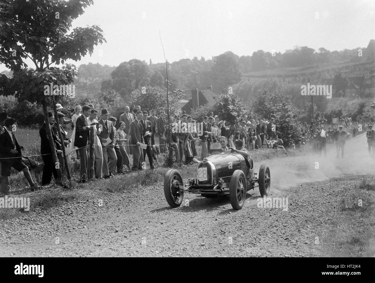 Bugatti Type 35, Bugatti Owners Club Hill Climb, Chalfont St Peter, dans le Buckinghamshire, 1935. Artiste : Bill Brunell. Banque D'Images