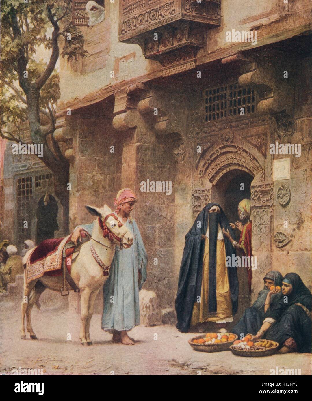 'Une scène au Caire", 1878, (1917). Artiste : Frederick Arthur Bridgman. Banque D'Images