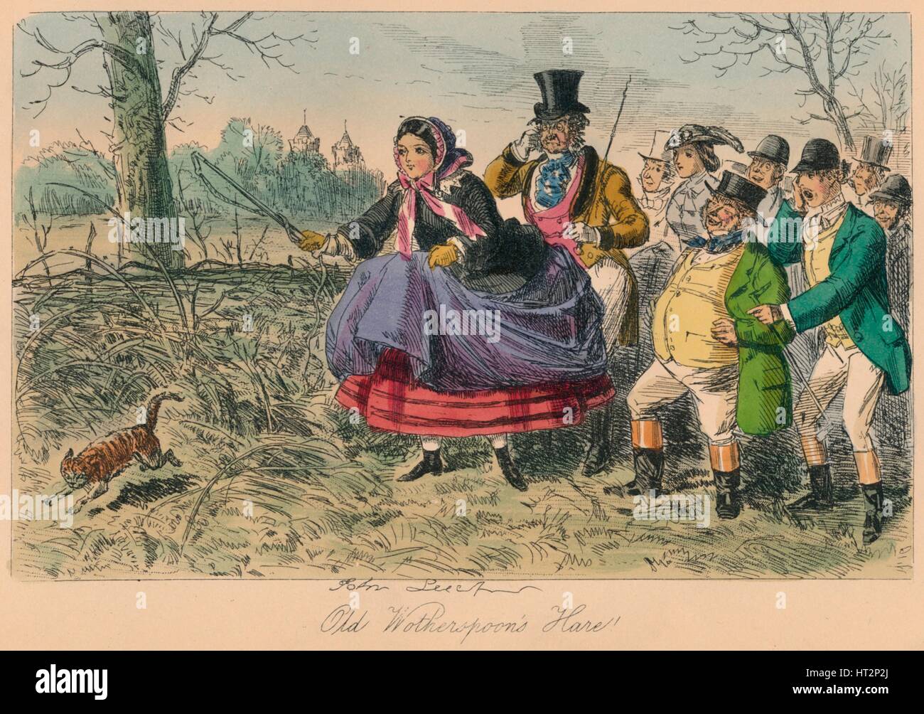 'Vieux Wotherspoon's Hare !', 1858. Artiste : John Leech. Banque D'Images