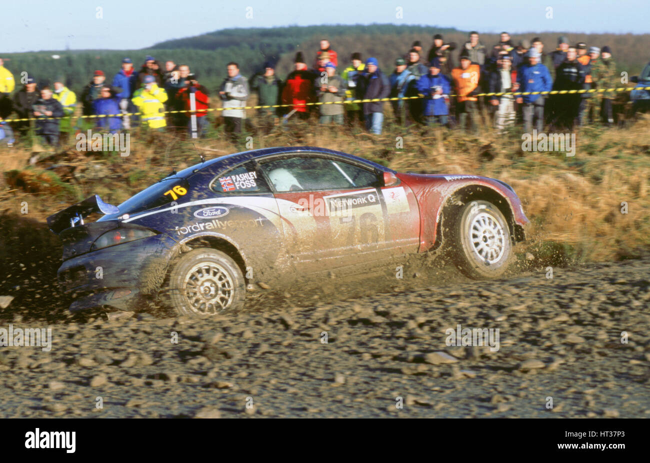 2002 Ford Puma conduit par Alexandre Foss sur réseau Q Rally. Artiste : Inconnu. Banque D'Images