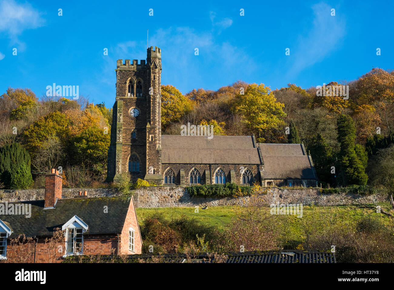 L'église Holy Trinity à Coalbrookdale, Shropshire. Banque D'Images