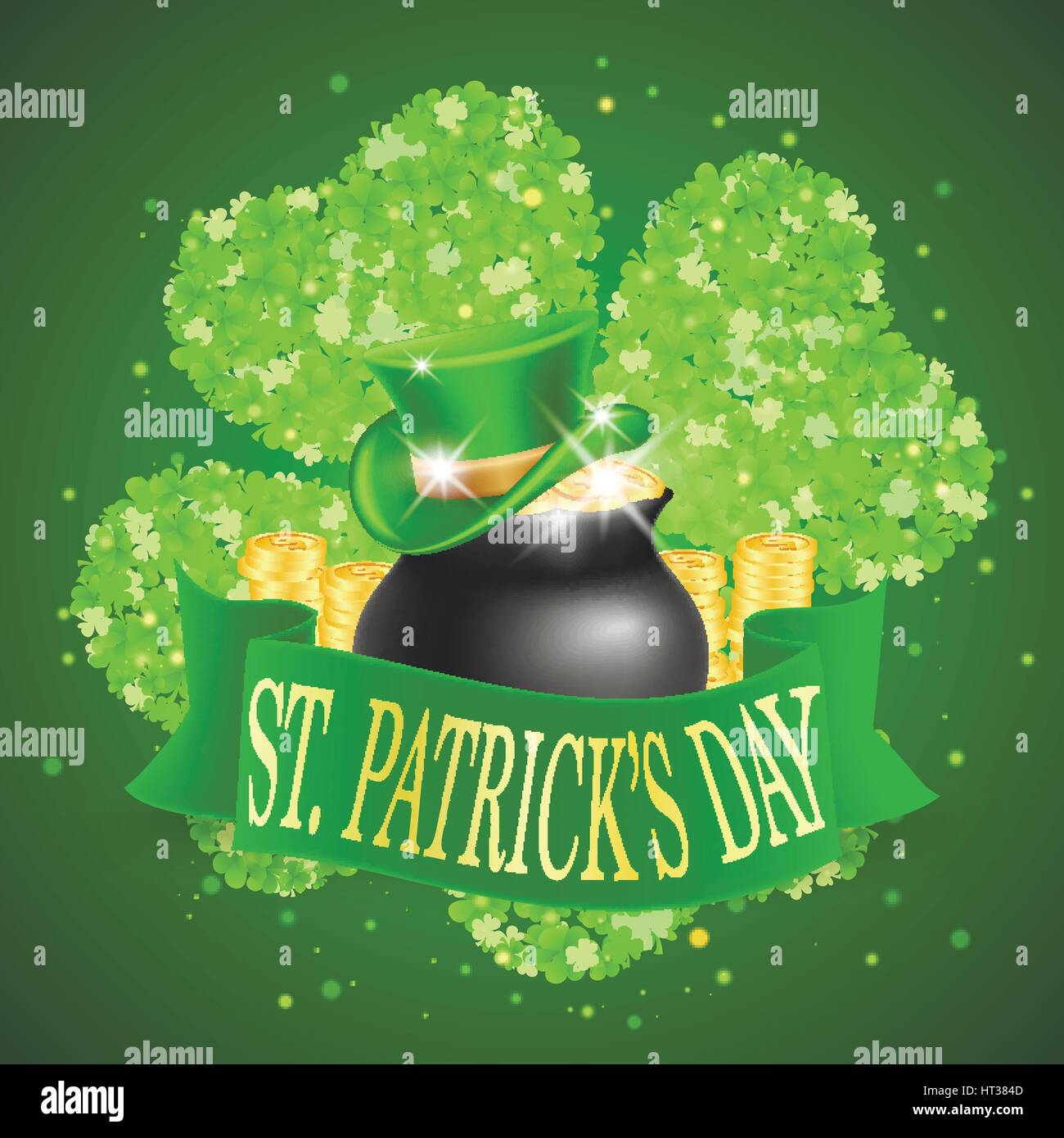 Saint Patricks Day Card Illustration de Vecteur
