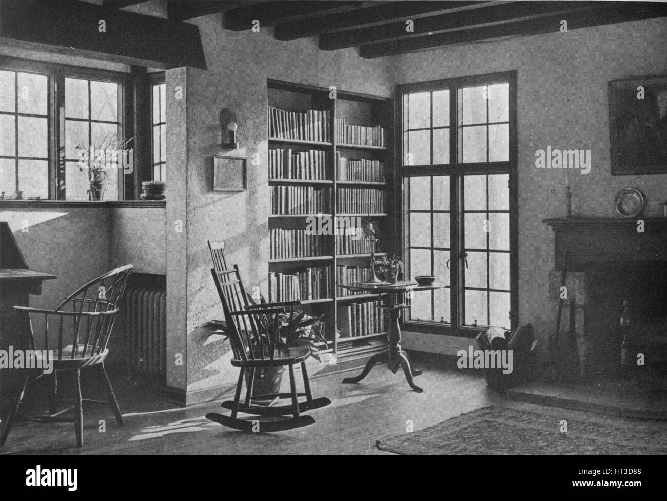 Salon - cottage en stuc à Bronxville, New York, 1925. Artiste : Inconnu. Banque D'Images