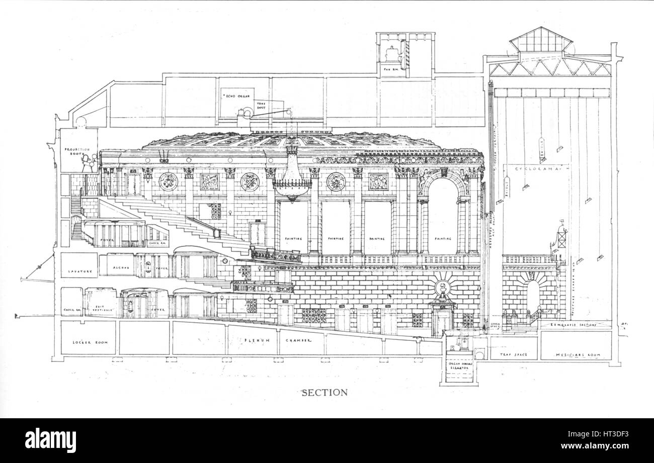 L'article, le théâtre d'Eastman, Rochester, New York, 1925. Artiste : Inconnu. Banque D'Images