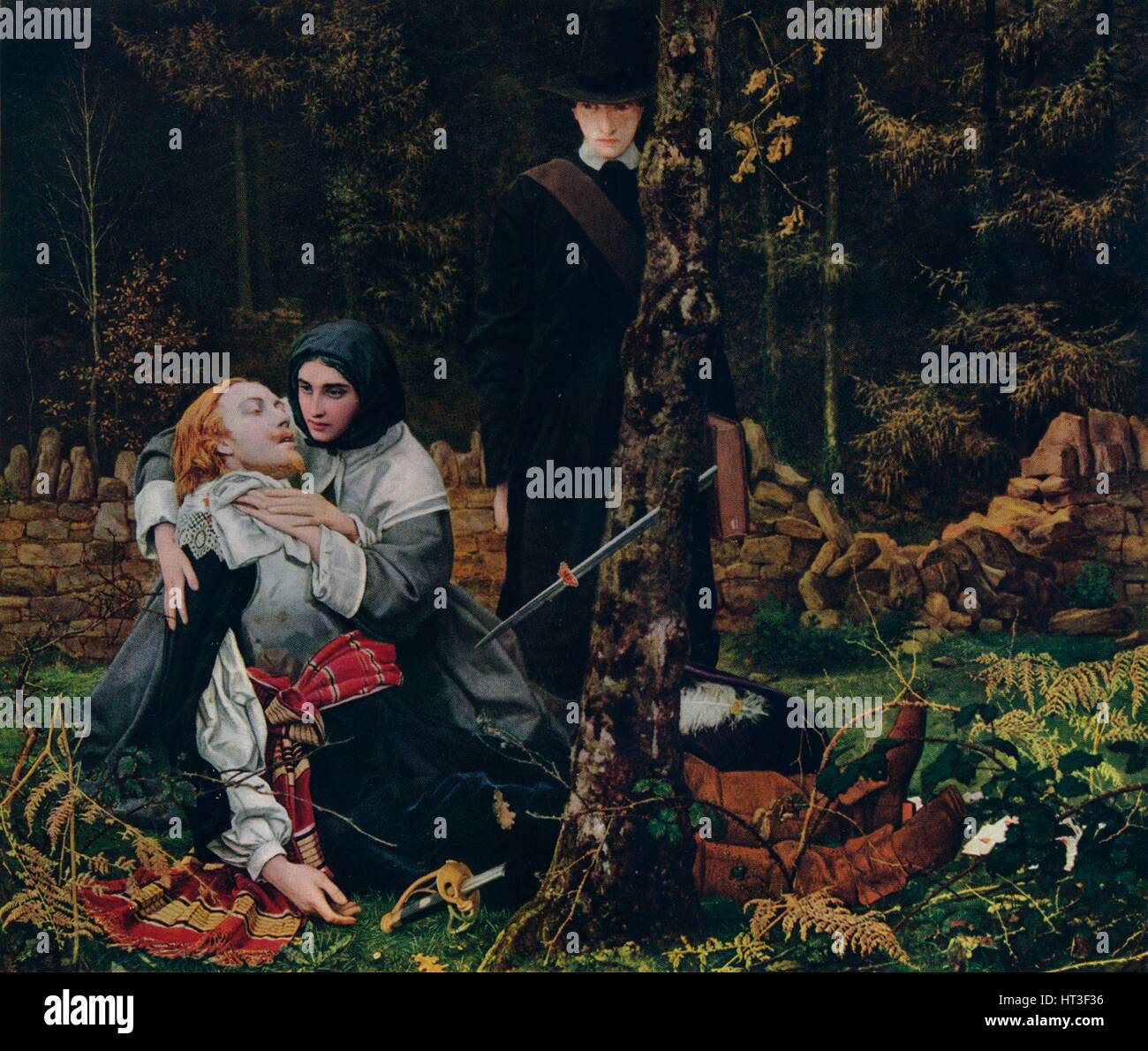 'Le cavalier blessé', 1855, (1912). Artiste : William Shakespeare Burton. Banque D'Images