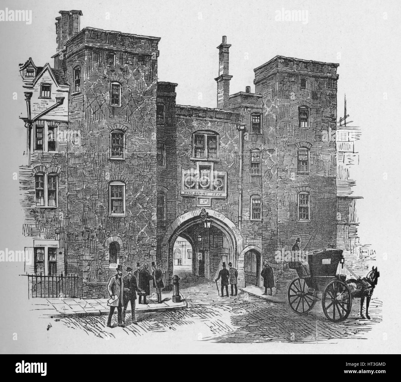 'Vieux Gateway, Lincoln's Inn', 1890. Artiste : Inconnu. Banque D'Images