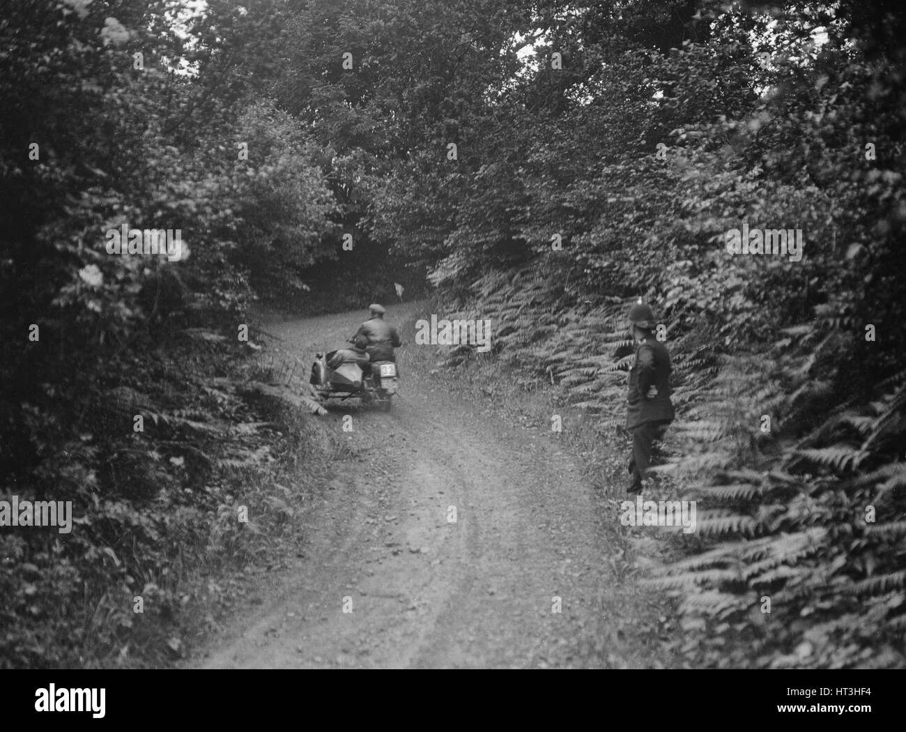 Et d'un side-car moto, B&L'Brighton-Beer Procès, Simms Hill, Ilsington, Devon, 1930. Artiste : Bill Brunell. Banque D'Images