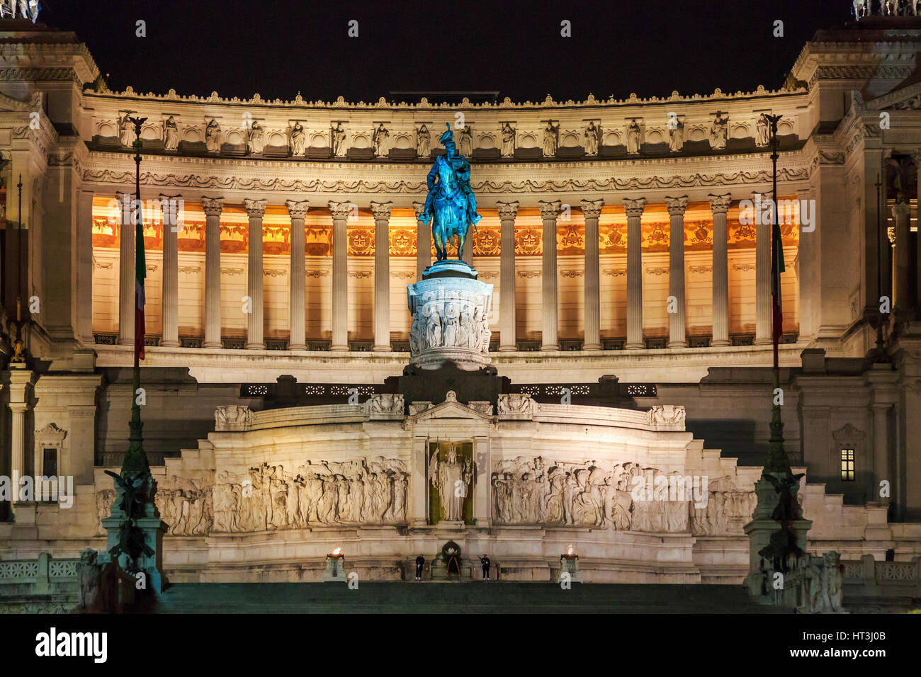 Monumento di Vittorio Emanuele, Via Teatro Marcello, Rome, Italie Banque D'Images