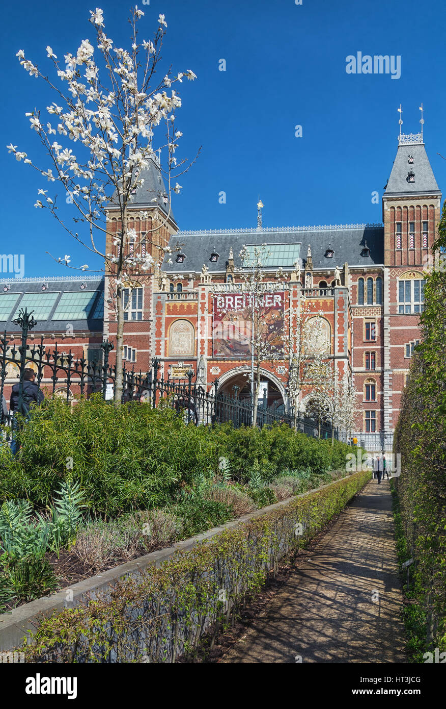 Amsterdam, Pays-Bas, le 10 avril 2016 : l'arrière du Rijksmuseum à Amsterdam. Banque D'Images