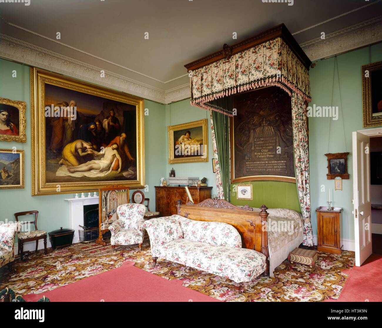 La Chambre de la reine Victoria, Osborne House, c1990-2010. Artiste : Nigel Corrie. Banque D'Images