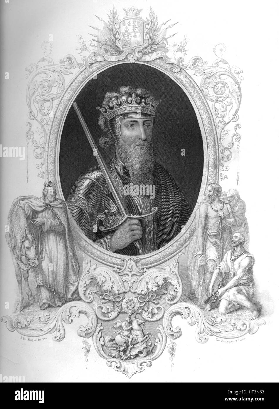 'Edward III', 1859. Artiste : George Vertue. Banque D'Images