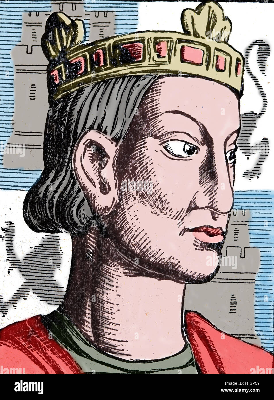 Ferdinand III de Castille (11199/1201-1252). Le Saint, Roi de Castille, Léon et Galice. Portrait. Banque D'Images