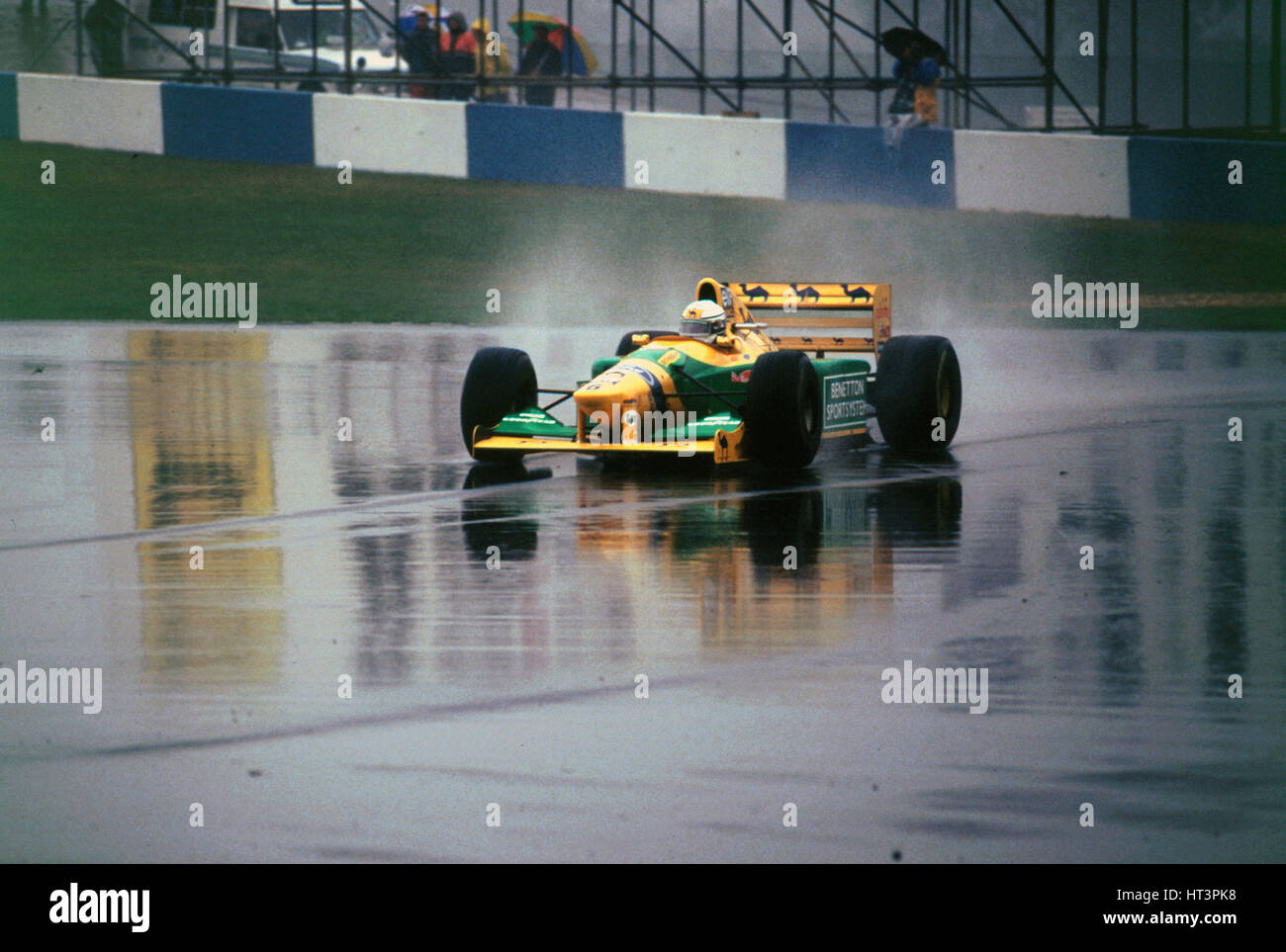 Benetton B193UN Ricardo Patrese 1993 Euro à Donington GP : Artiste inconnu. Banque D'Images